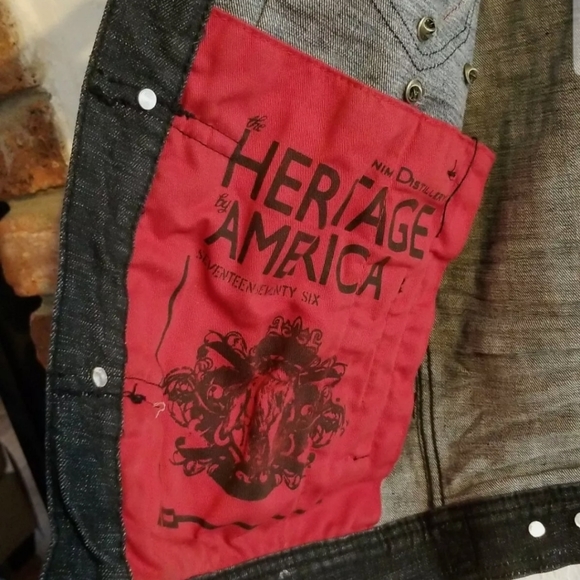 Heritage America Denim Vest Army Navy Marines Air - Picture 8 of 11